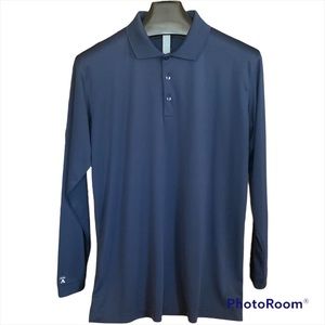 ANTIGUA GOLF POLO SHIRT LONG SLEEVE NAVY NWOT LG.